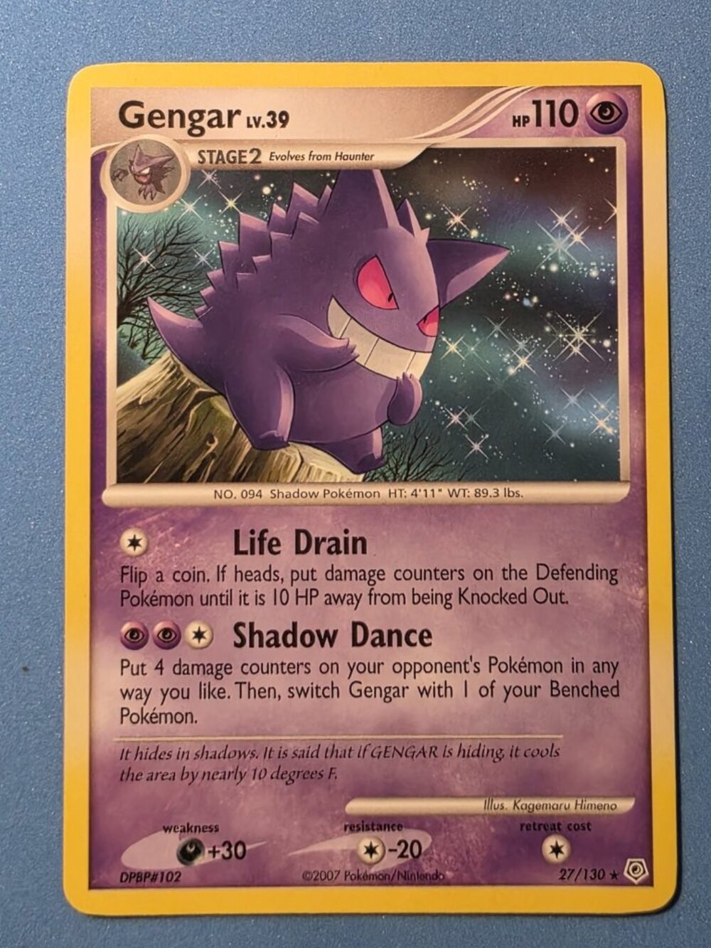 Pokemon TCG Gengar 27/130 Diamond & Pearl Non Holo